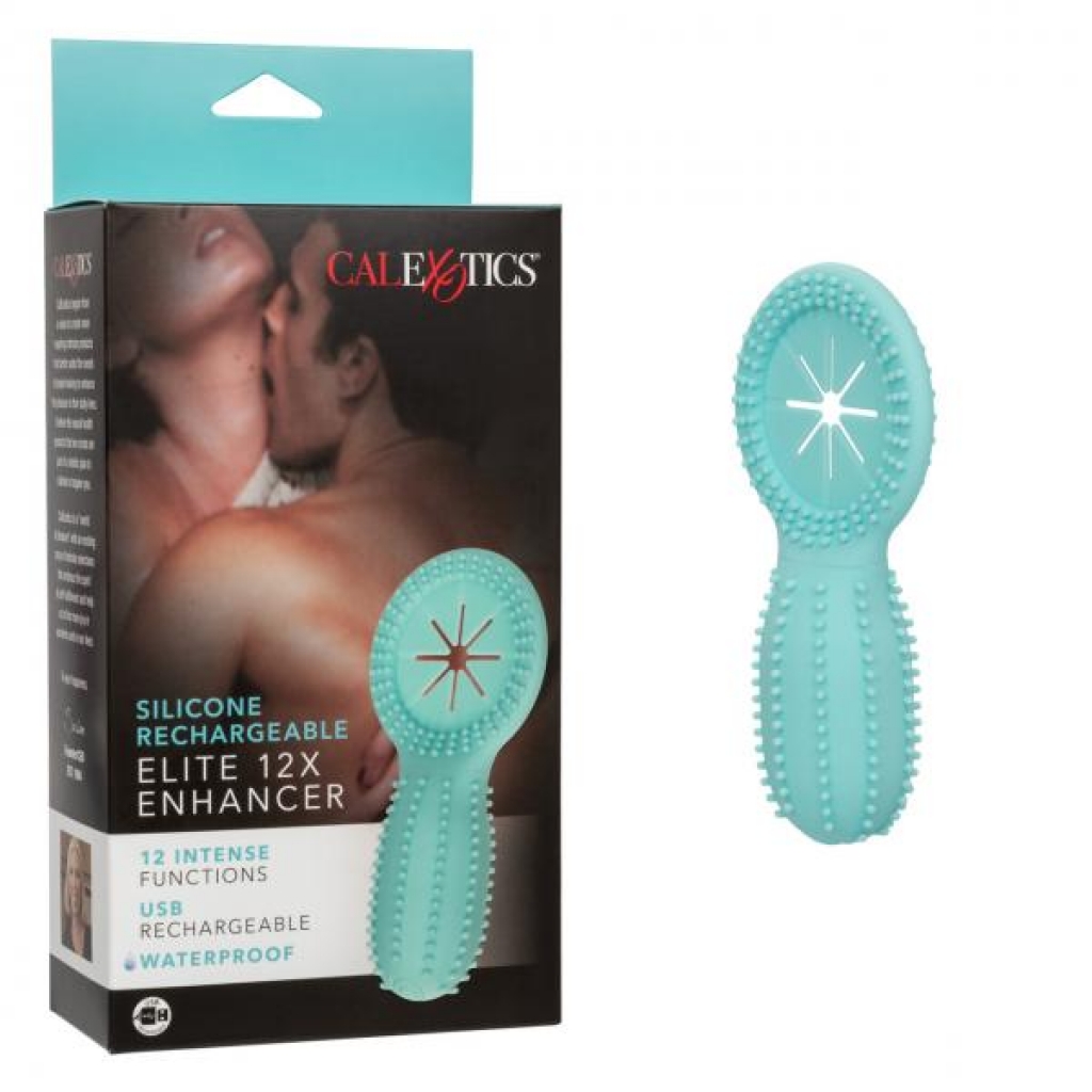 Silicone Rechargeable Elite 12 X Enhancer - Couples Vibrating Penis Rings
