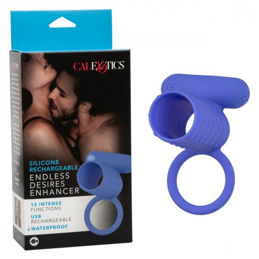 Silicone Rechargeable Endless Desires Enhancer - Couples Vibrating Penis Rings