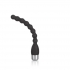 Silicone Bendie Power Probe: Black Flexible Massager