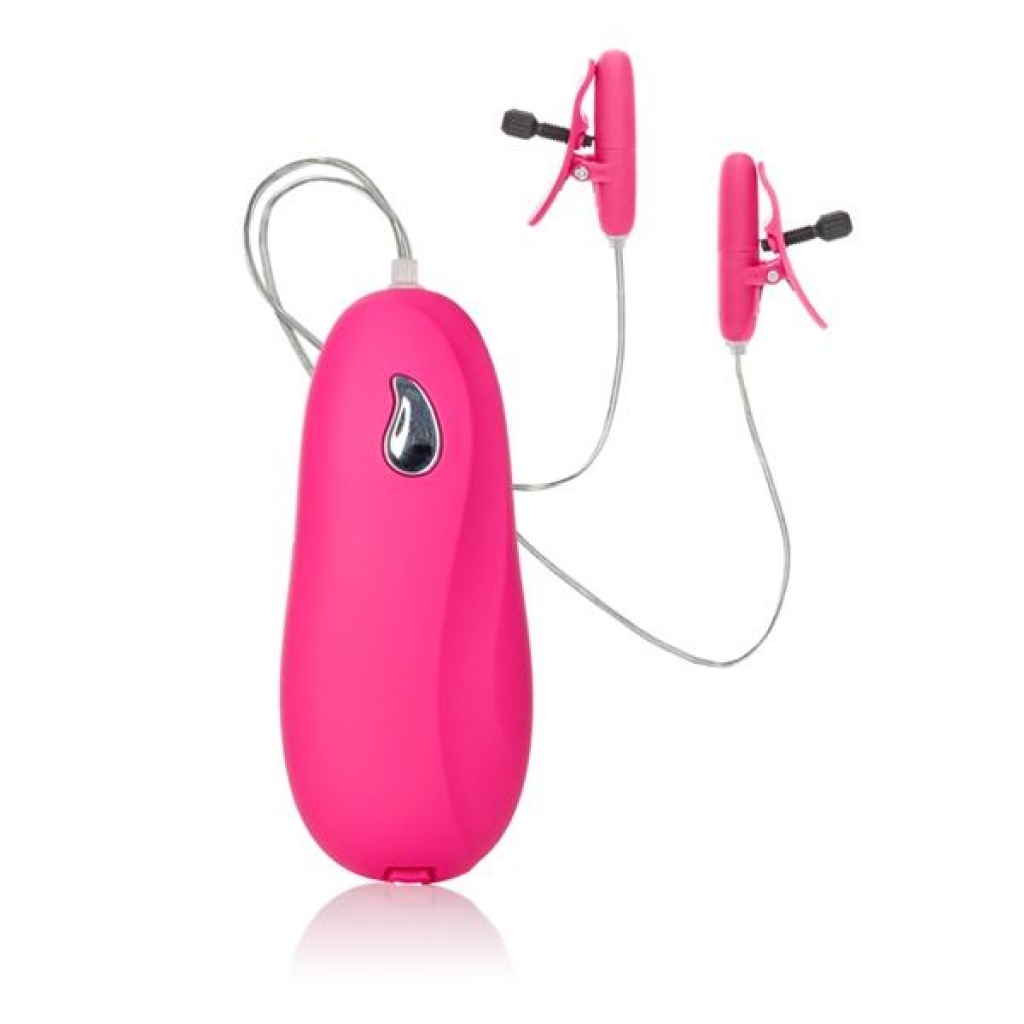 Nipple Teasers Vibrating Heated Pink - Nipple Clamps