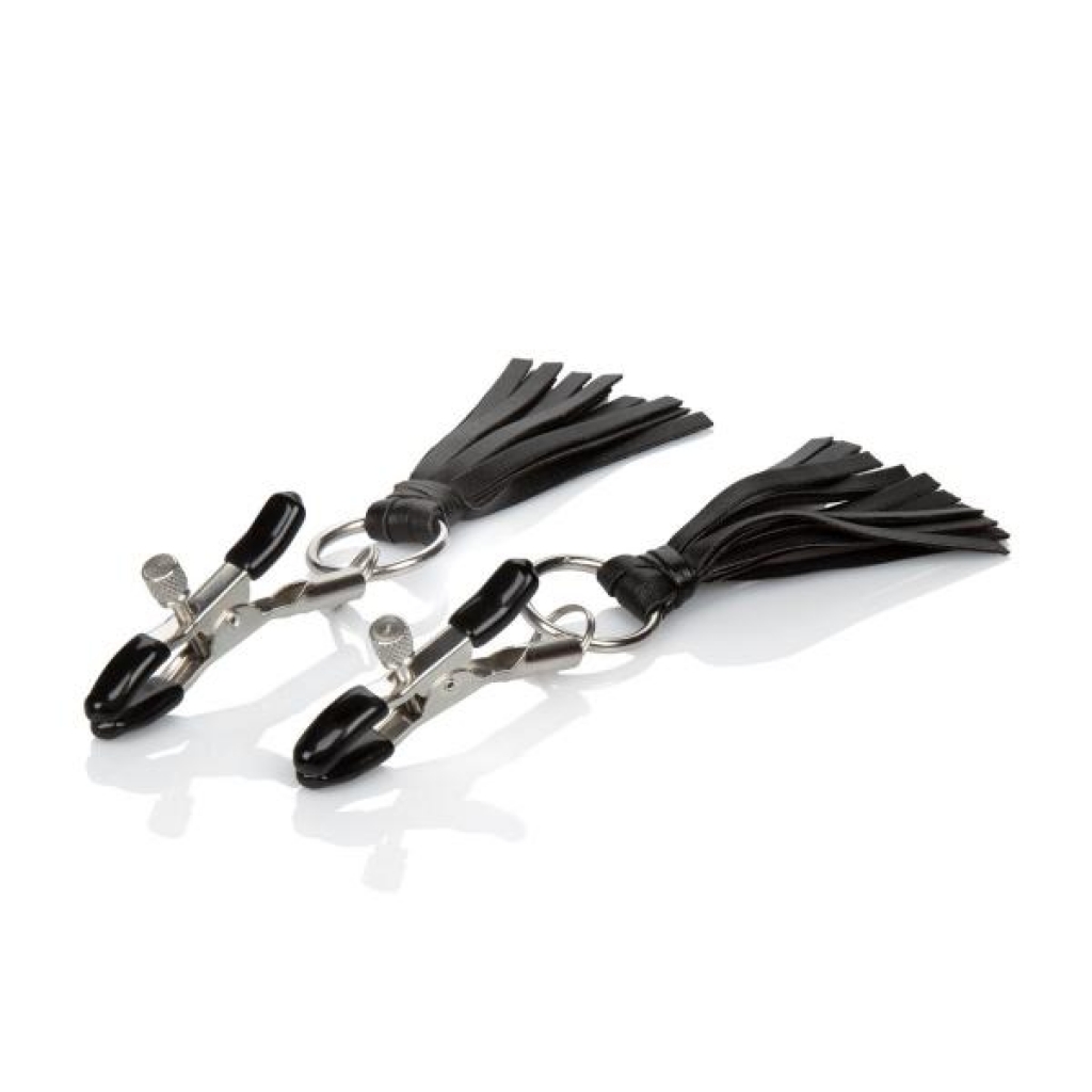 Nipple Play Playful Tassels Nipple Clamps Black - Nipple Clamps