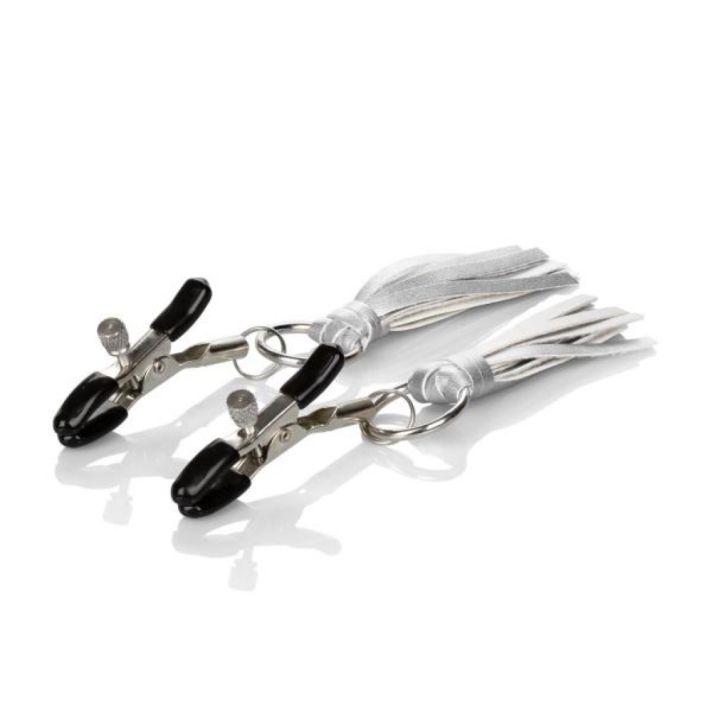 Nipple Play Playful Tassels Nipple Clamps Silver - Nipple Clamps