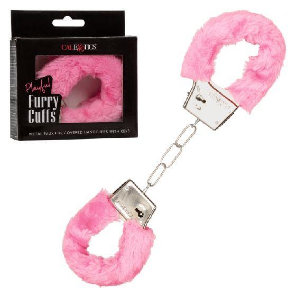 Playful Furry Cuffs Pink - Handcuffs