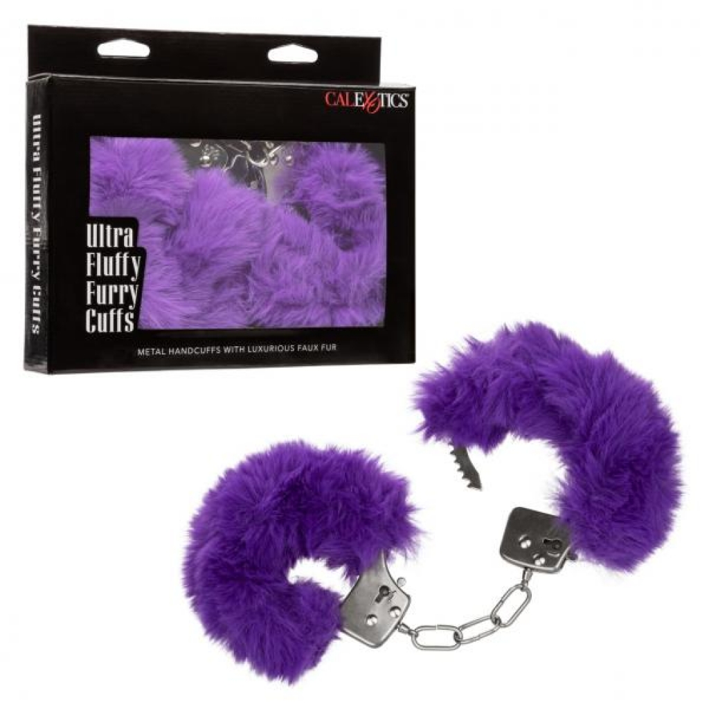 Ultra Fluffy Furry Cuffs Purple - Handcuffs
