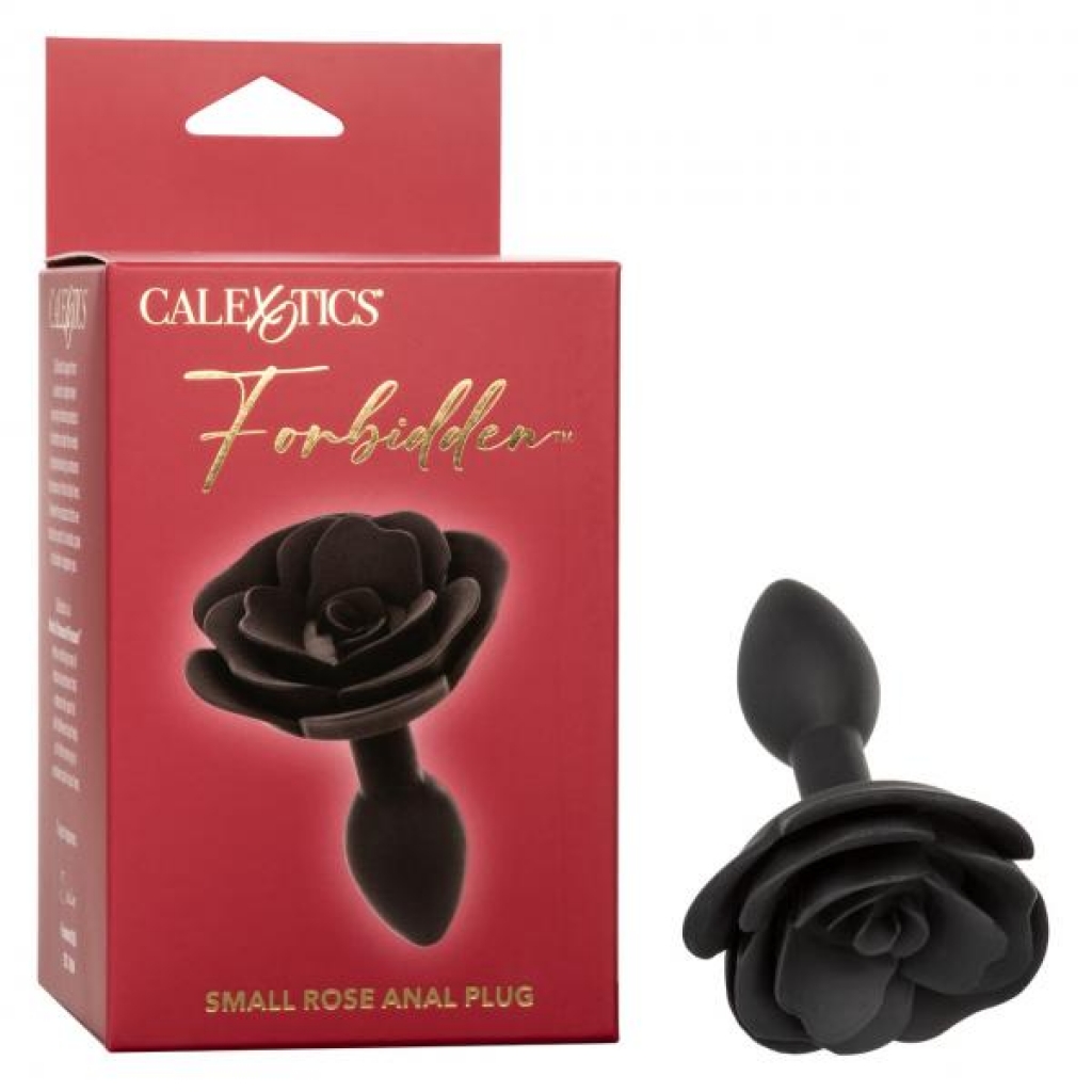 Forbidden Small Rose Anal Plug - Black