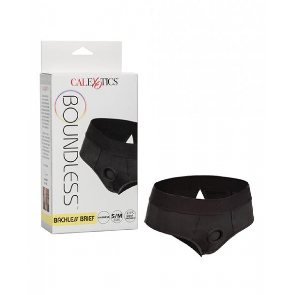 Boundless Backless Brief S/m Harness Black - Harnesses
