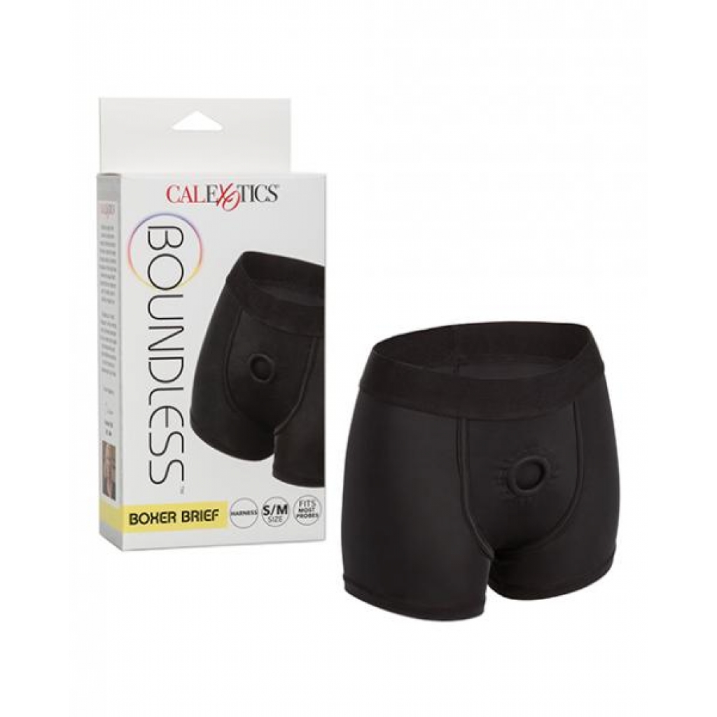 Boundless Boxer Brief S/m Harness Black - Harnesses