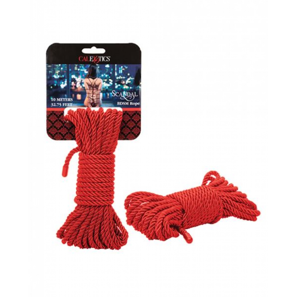 Scandal Bdsm Rope 10m Red - Rope, Tape & Ties