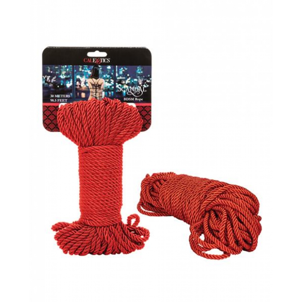 Scandal Bdsm Rope 30m Red - Rope, Tape & Ties