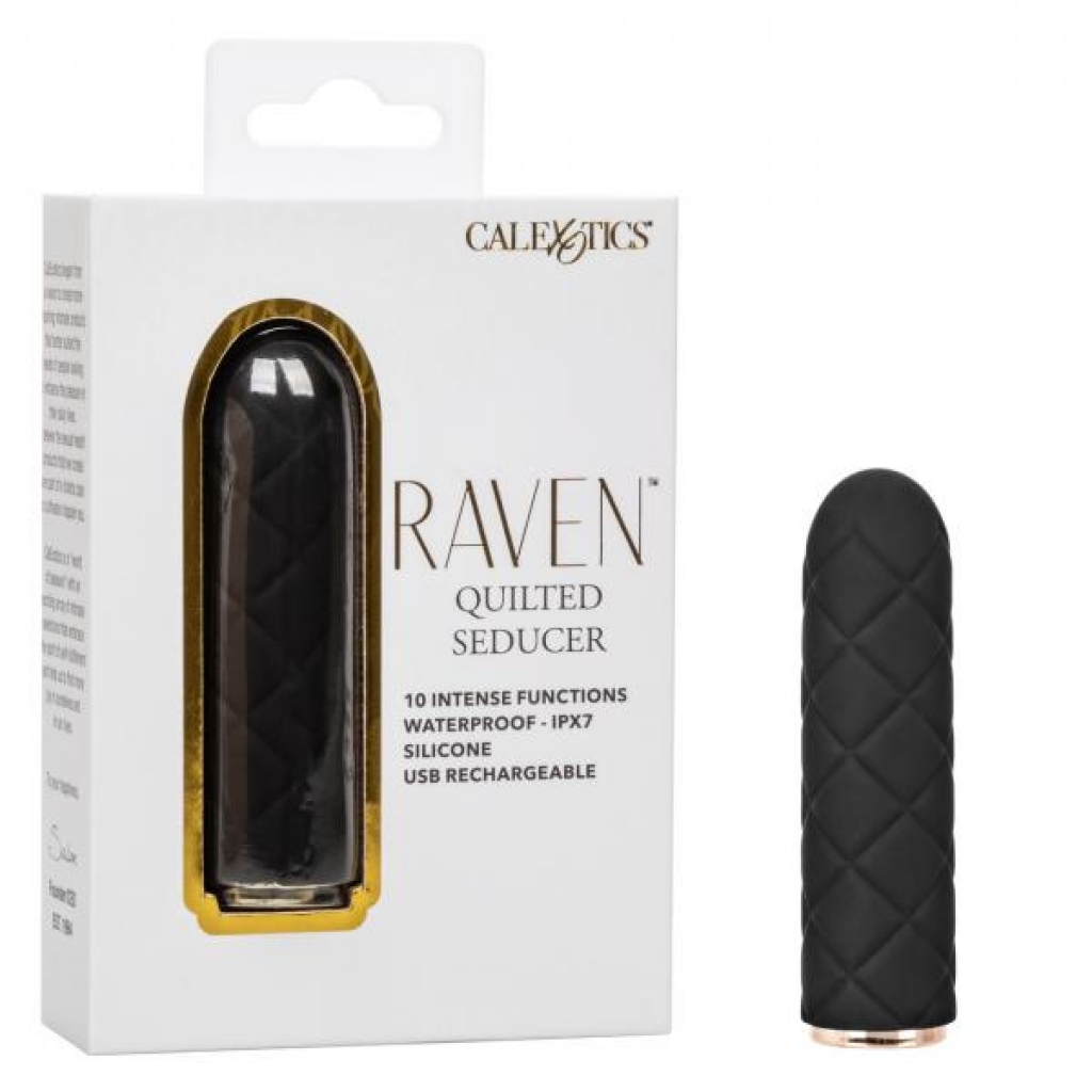 Raven Quilted Seducer - Discreet Black Vibrator