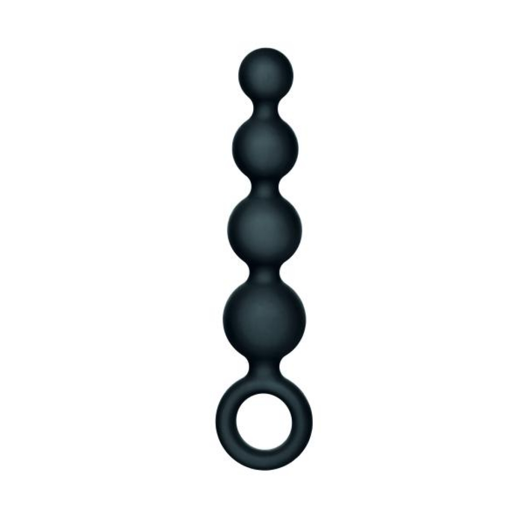 Coco Licious Silicone Booty Beads Black 4.5 Inch - Anal Beads