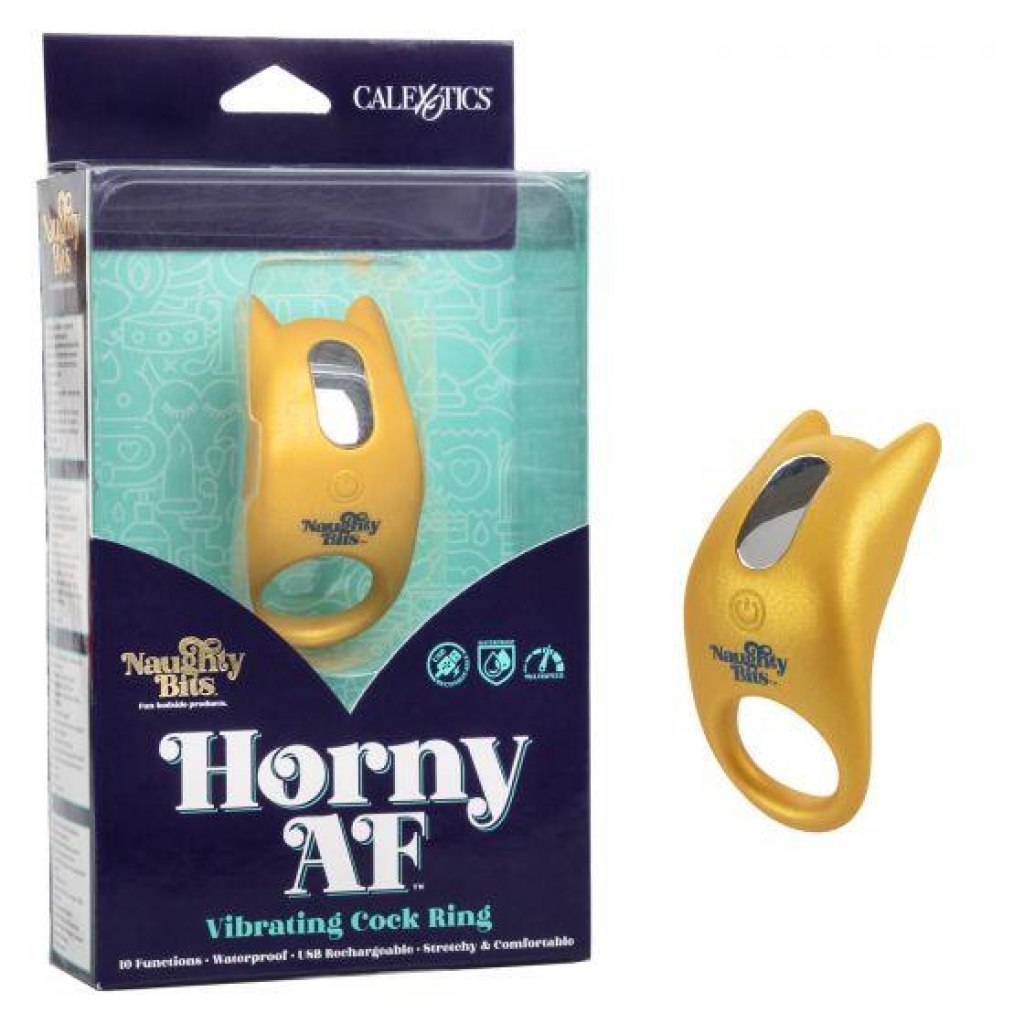 Naughty Bits Horny Af Vibrating Cock Ring - Couples Vibrating Penis Rings