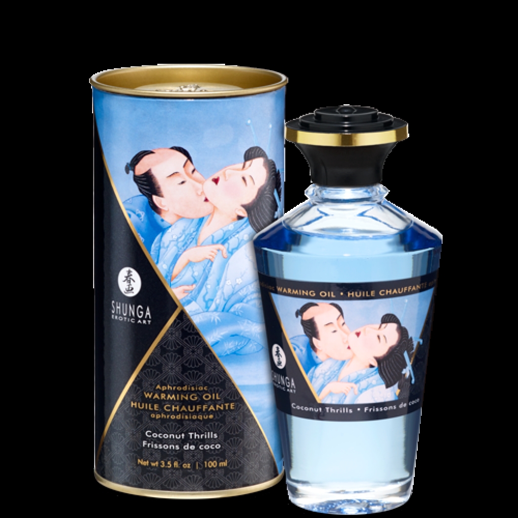 Shunga Warming Massage Oil Coconut 3.5 fluid ounces - Sensual Massage Oils & Lotions