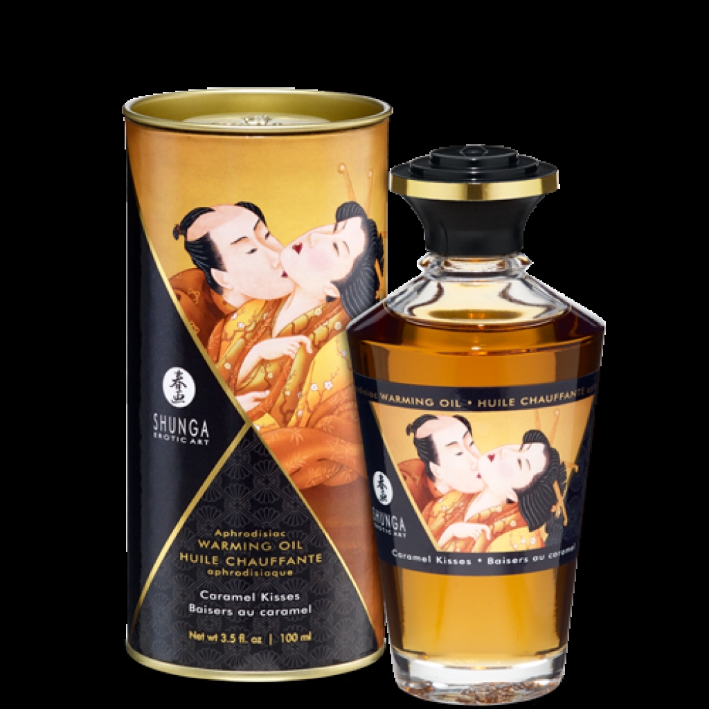 Shunga Warming Massage Oil Caramel 3.5 fluid ounces - Sensual Massage Oils & Lotions