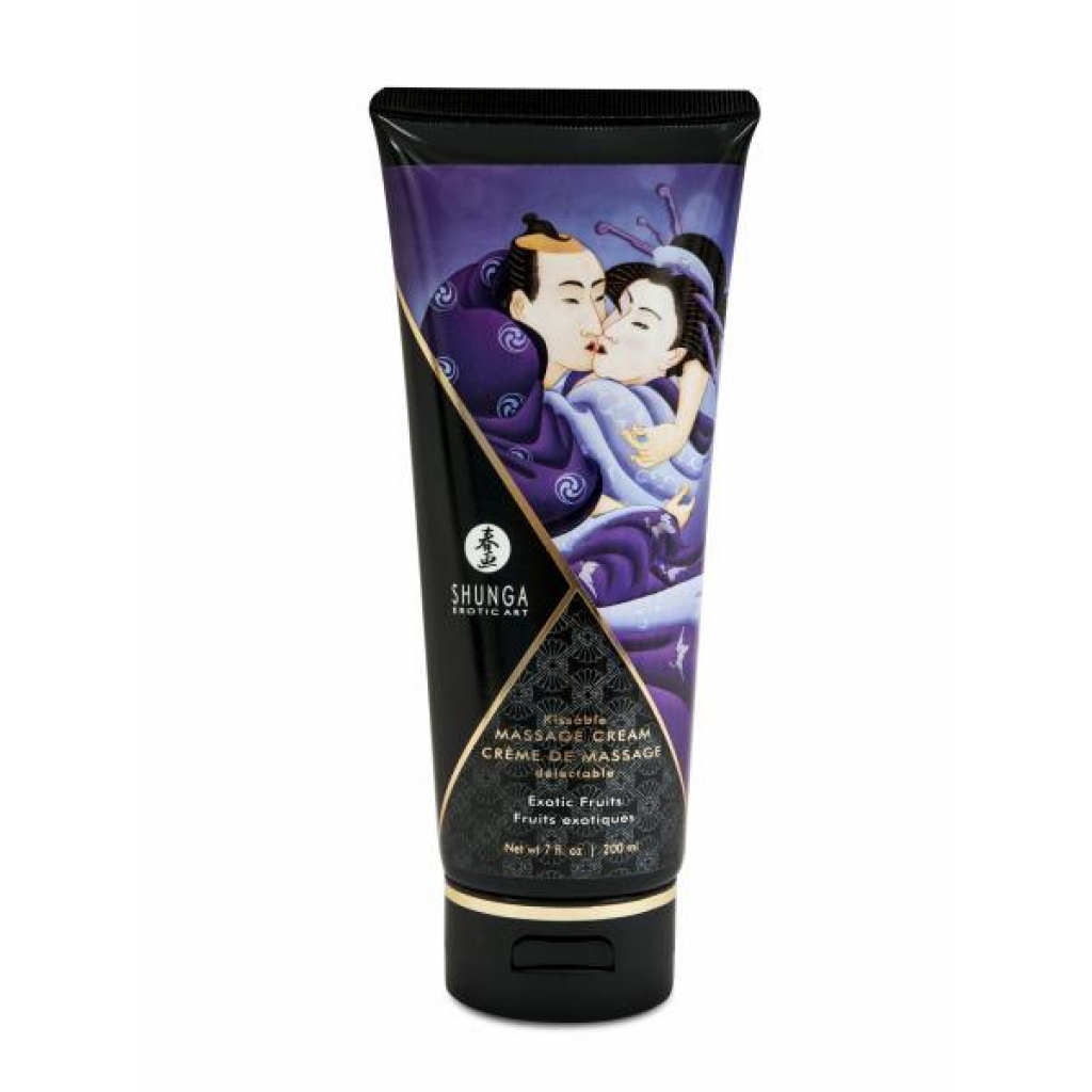 Shunga Kissable Massage Cream Exotic Fruits 7oz - Sensual Massage Oils & Lotions