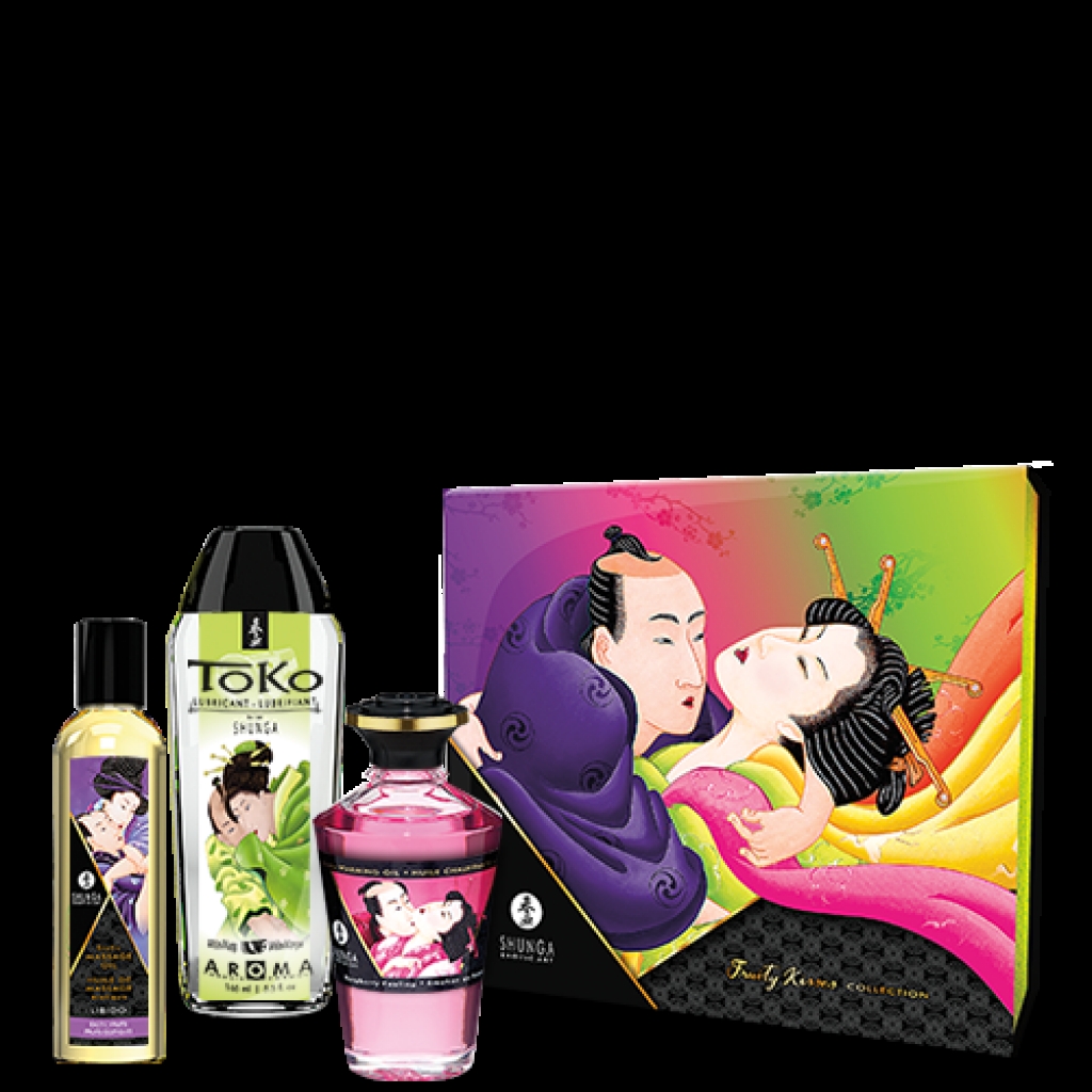 Shunga Fruity Kisses Collection Kit - Sensual Massage Oils & Lotions