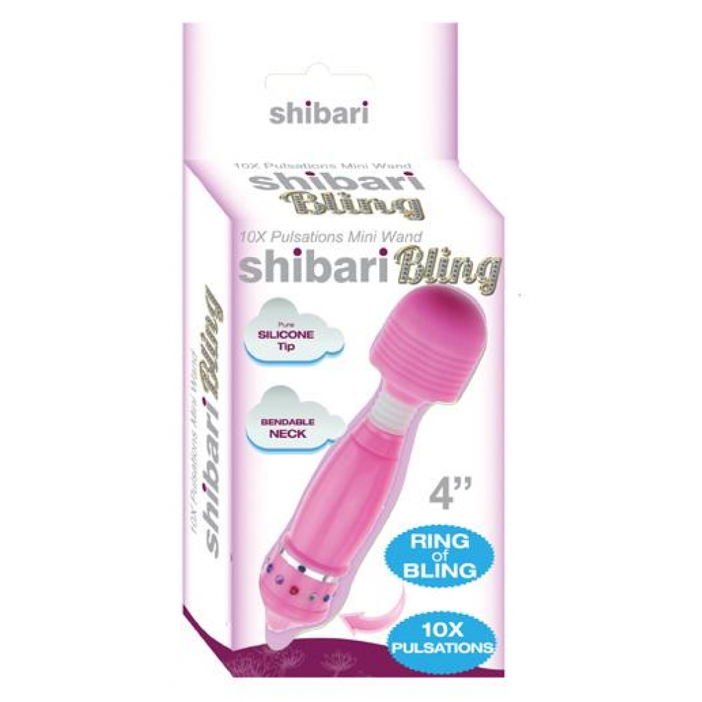 Shibari Sexy! Bling Bling Mini Wand Pink - Palm Size Massagers