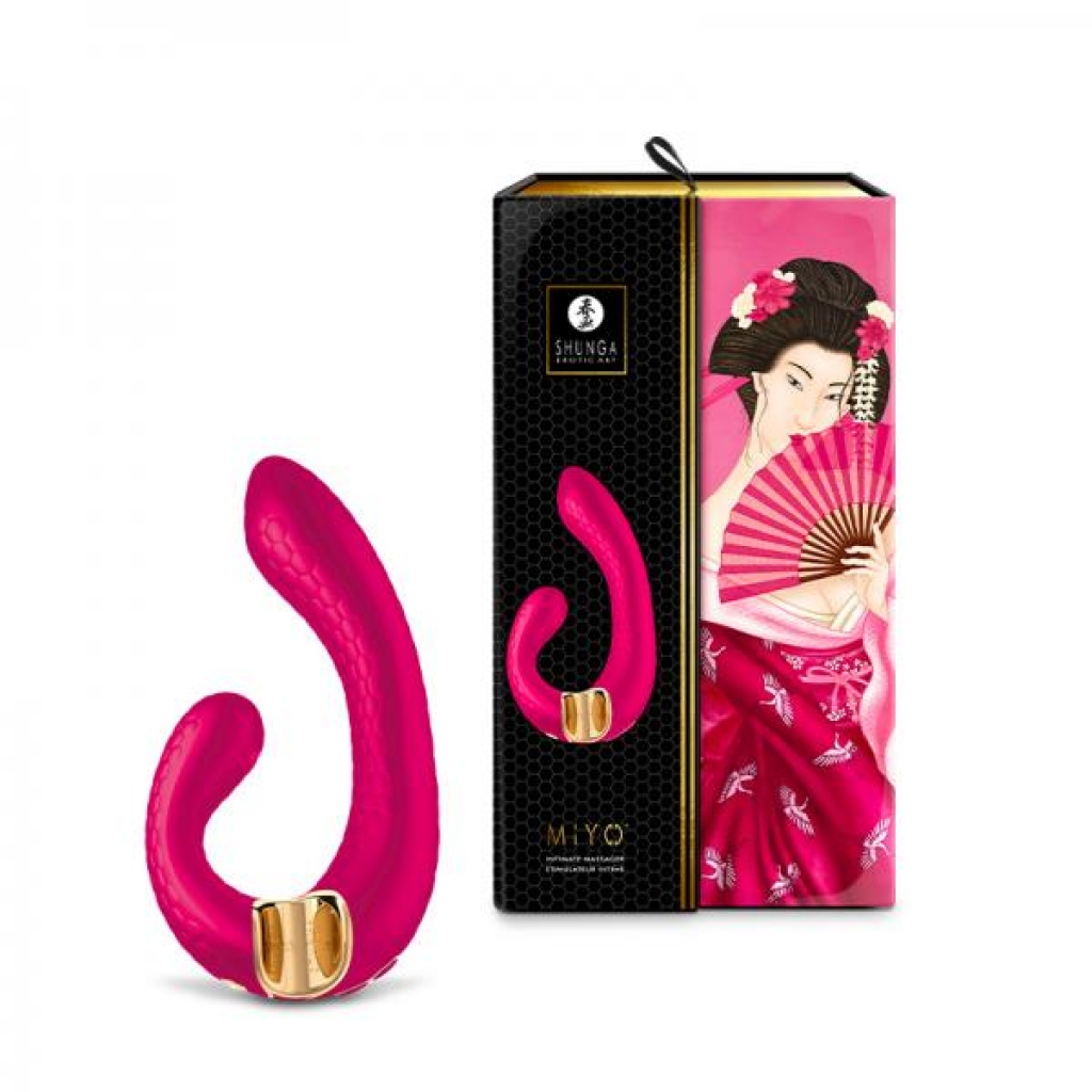 Shunga Miyo Intimate Massager Raspberry - G-Spot Vibrators Clit Stimulators