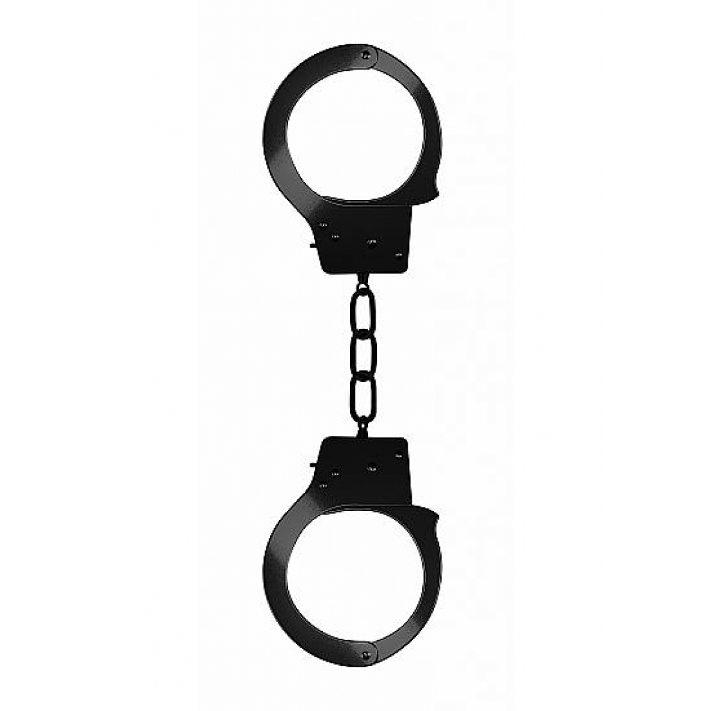 Ouch Beginners Handcuffs Metal Black - Handcuffs