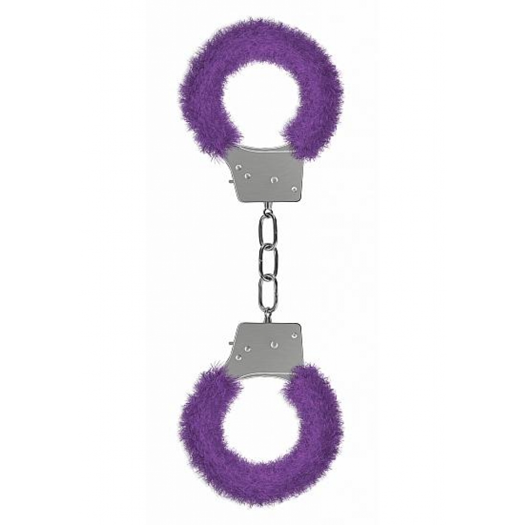 Ouch Beginners Handcuffs Furry Purple - Handcuffs