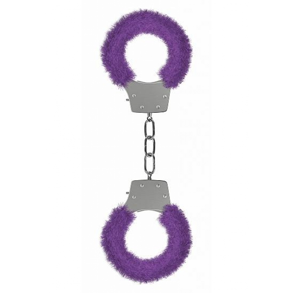 Ouch Pleasure Handcuffs - Furry Purple