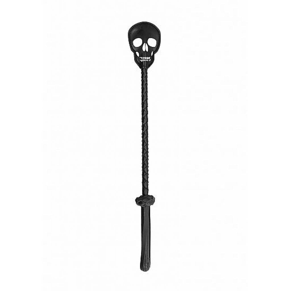 Ouch! Skulls & Bones Riding Crop with Skull Black - Crops