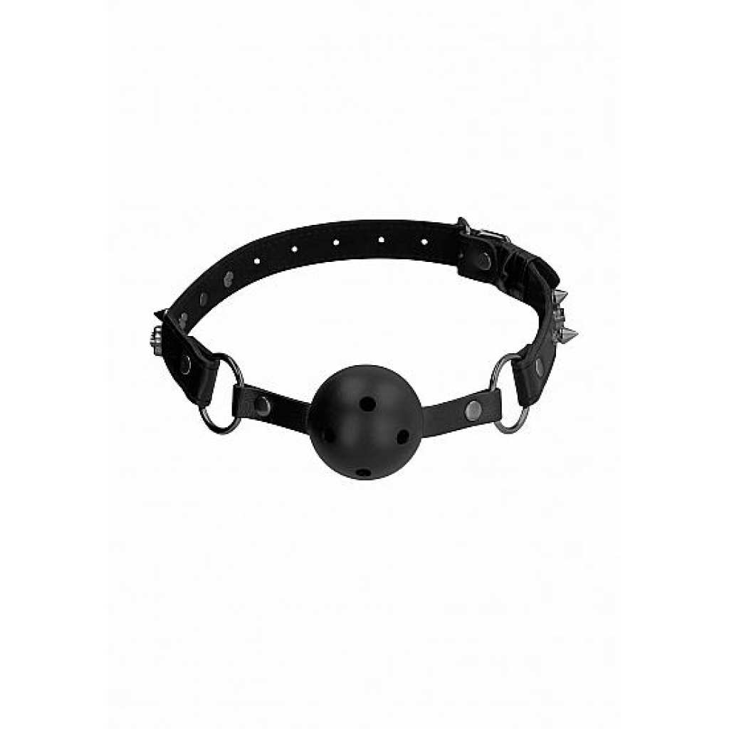 Ouch! Skulls & Bones Breatheable Ball Gag Black - Ball Gags