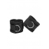 Velvet & Velcro Wrist Cuffs Adjustable Black - Handcuffs