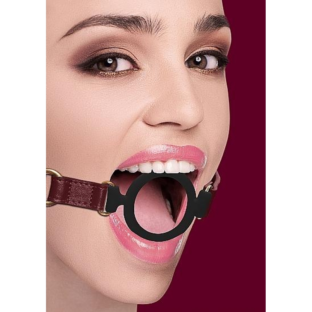 Ouch Halo Silicone Ring Gag Burgundy - Ball Gags