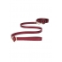 Ouch Halo Collar W/ Leash Burgundy - Collars & Leashes