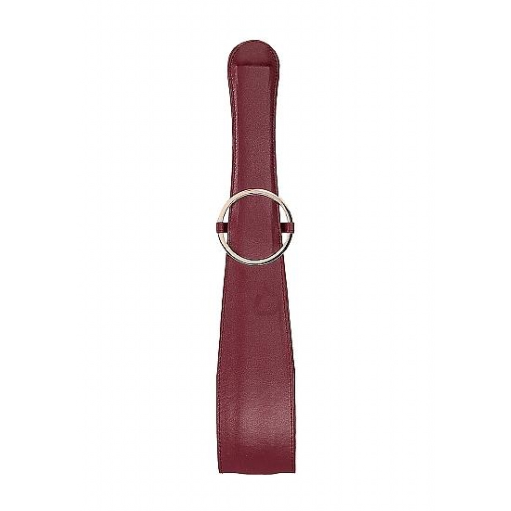 Ouch Halo Belt Flogger Burgundy - Floggers