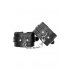 Black & White Hand Cuffs W/ Straps Bonded Leather - Handcuffs