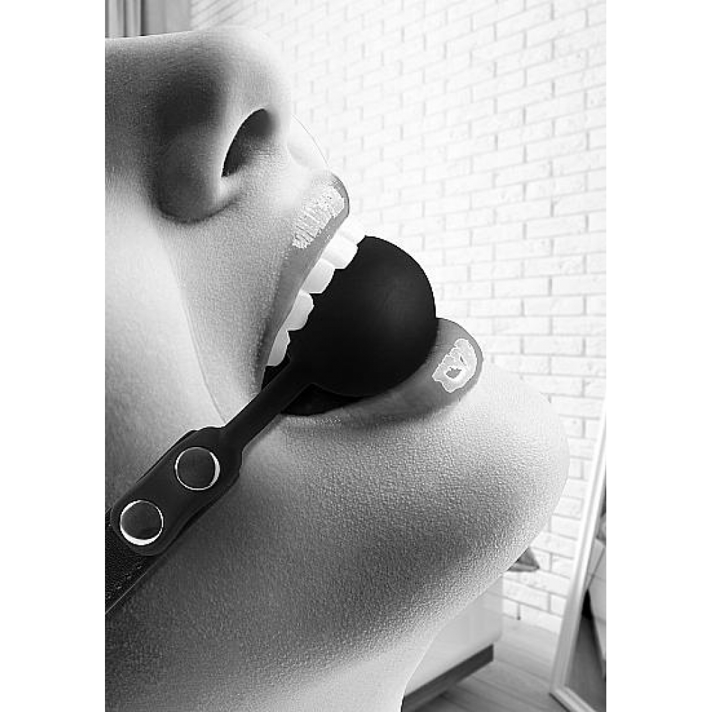 Silicone Ball Gag with Adjustable Bonded Leather Straps - BDSM Essential