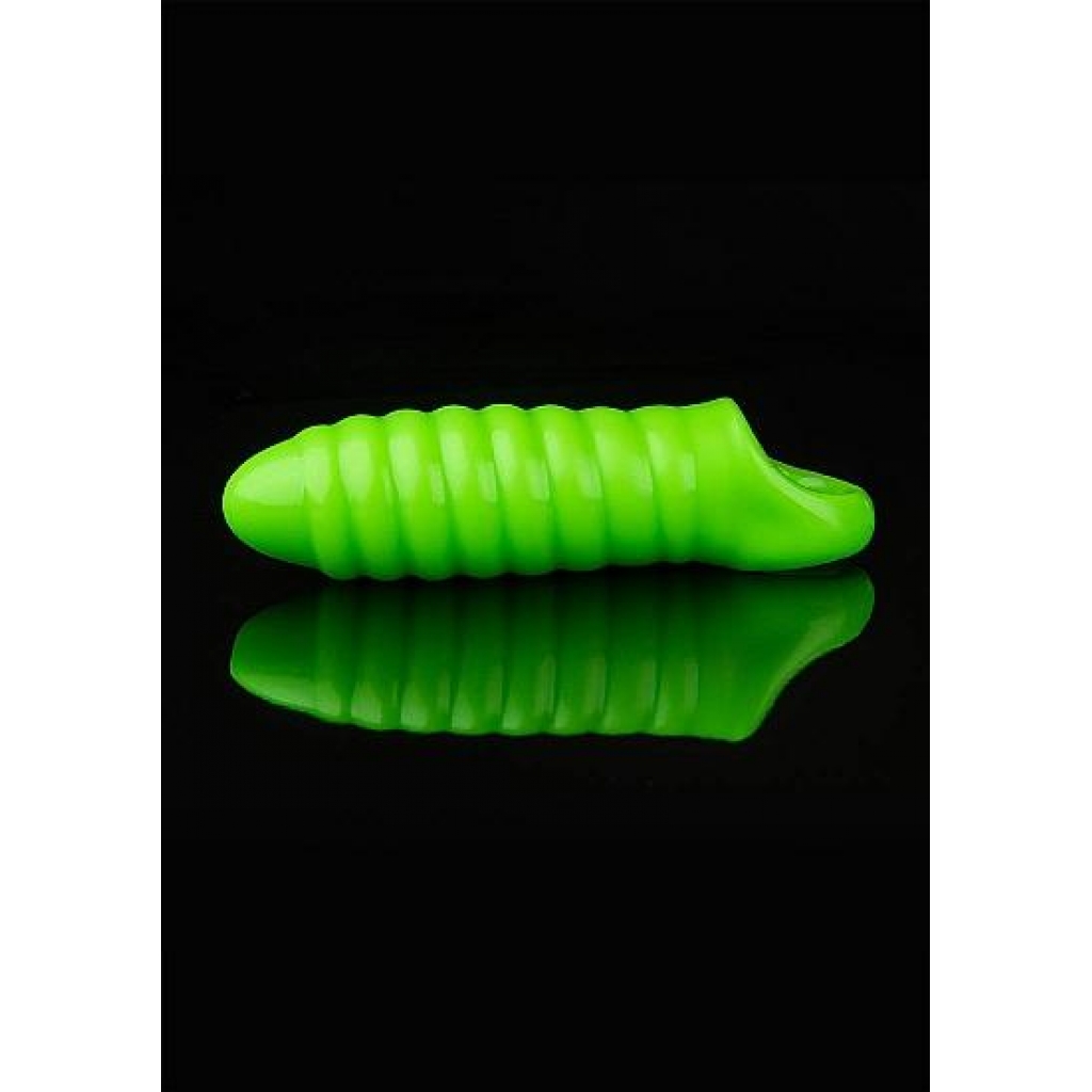 Glow Swirl Thick Stretchy Penis Sleeve Glow In The Dark - Penis Extensions