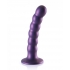 Ouch! Beaded Silicone G-spot Dildo 5 In Metallic Purple - Realistic Dildos & Dongs