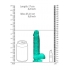Realrock 6in Realistic Dildo W/ Balls Turquoise - Realistic Dildos & Dongs