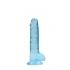 Realrock 7in Realistic Dildo W/ Balls Blue - Realistic Dildos & Dongs