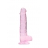 Realistic 8-Inch Dildo with Balls - Pink