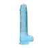 Realrock 9in Realistic Dildo with Balls Blue