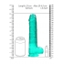 Realrock 9in Realistic Dildo W/ Balls Turquoise - Realistic Dildos & Dongs