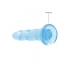 Realrock Non Realistic Dildo W Suction Cup 7in Blue - Realistic Dildos & Dongs