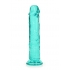 Realrock Straight Realistic Dildo - 7 Inch Turquoise