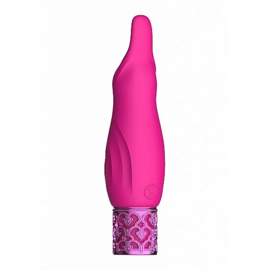 Royal Gems Sparkle Pink Rechargeable Silicone Bullet - Tongues