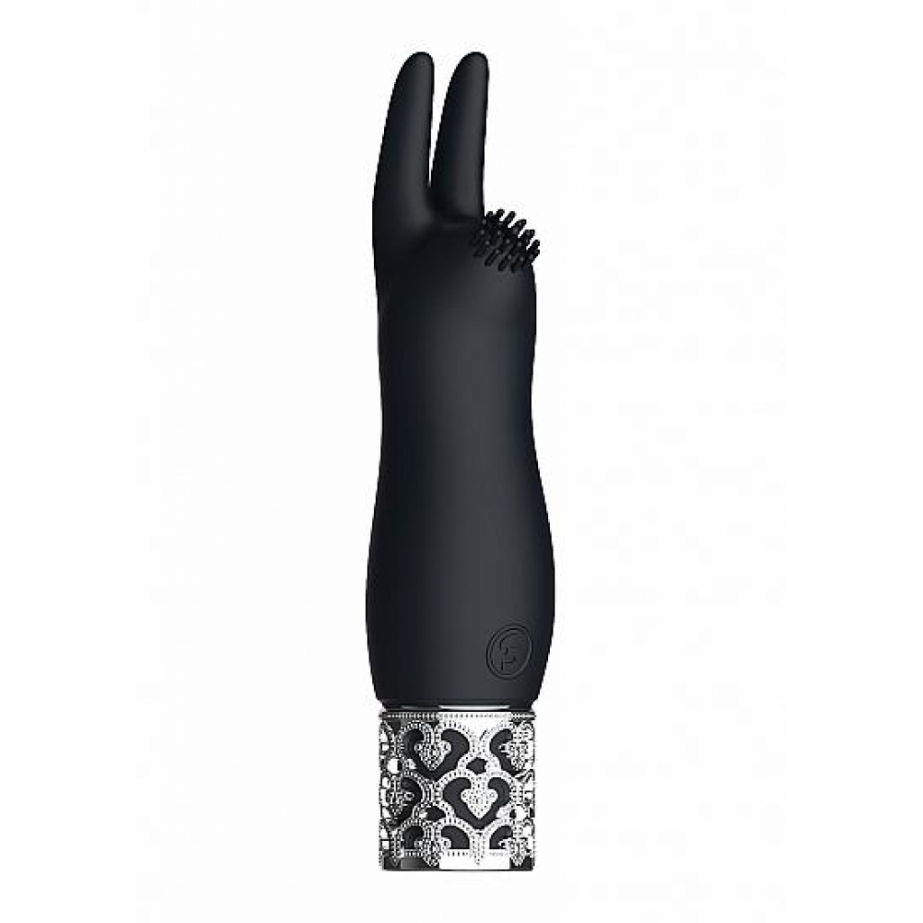 Royal Gems Elegance Black Rechargeable Silicone Bullet - Bullet Vibrators