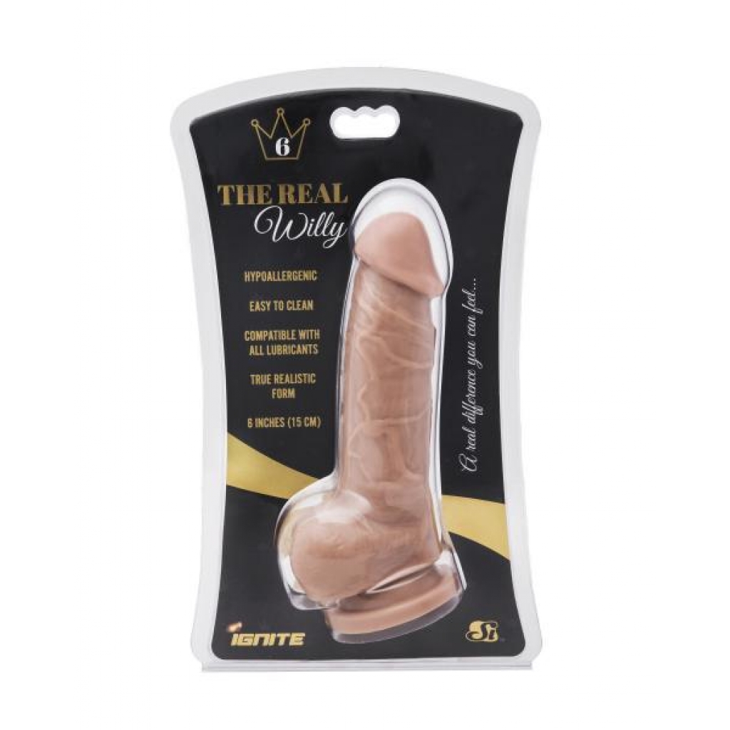 Real Willy 6 inches Caramel Tan Dildo - Realistic Dildos & Dongs