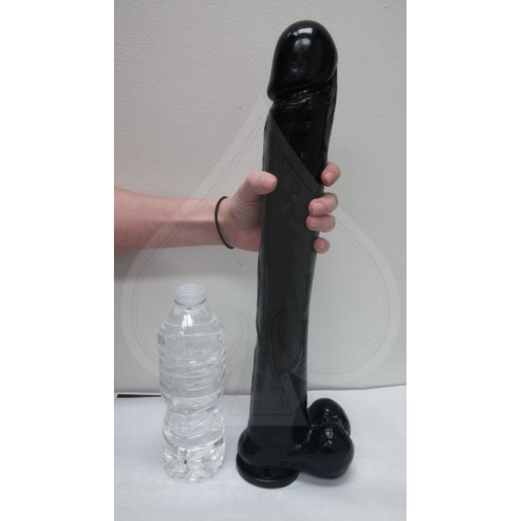 Exxxtreme Dong 16 Inches Suction Cup - Black - Extreme Dildos