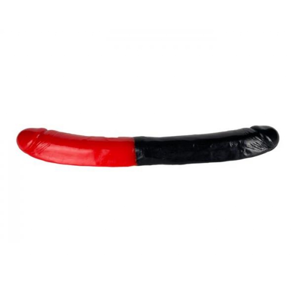 Man Magnet Double Dong 16 inches Black Red - Double Dildos