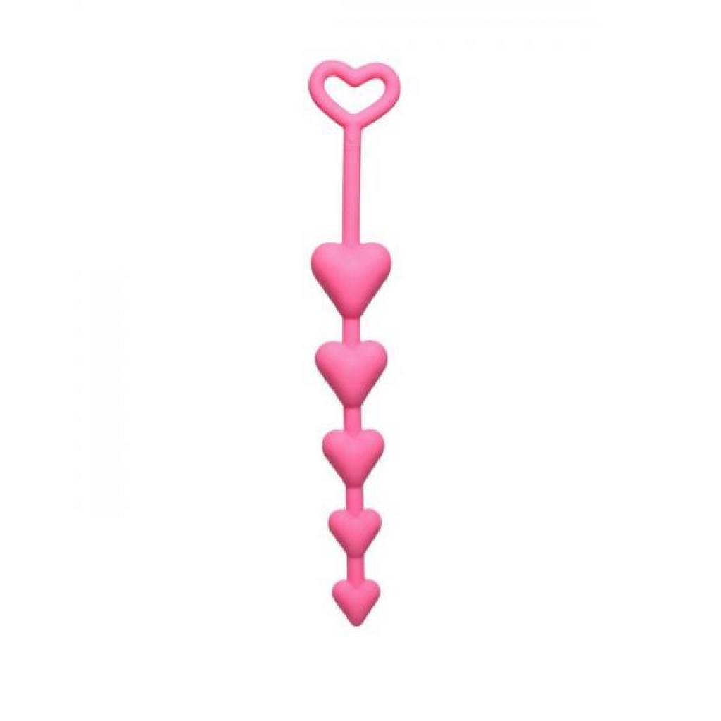 All Heart Pink Anal Beads - Anal Beads