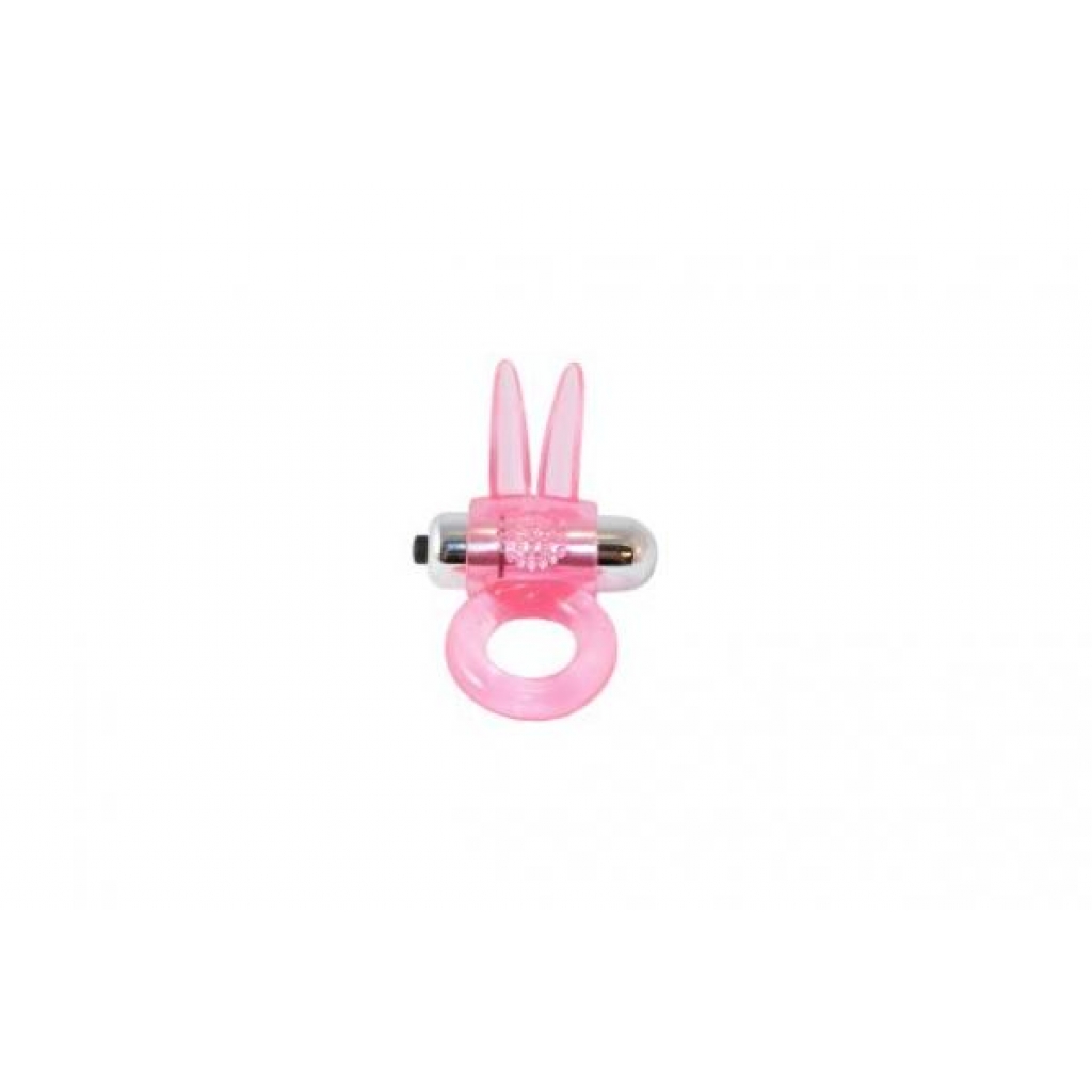 Ribbidy Rabbit Vibrating Cock Ring Pink - Couples Vibrating Penis Rings