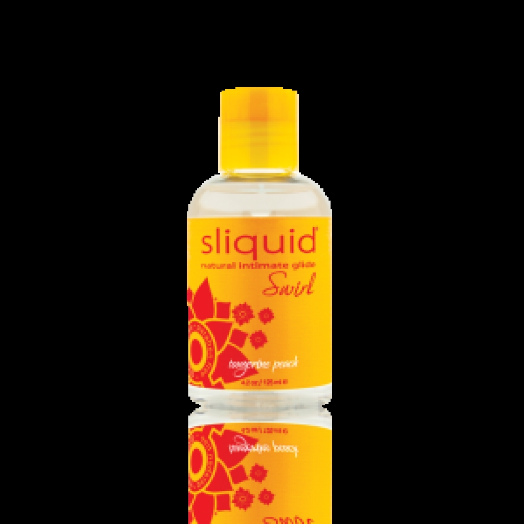 Sliquid Naturals Swirl Tangerine Peach Lubricant 4.2oz - Lickable Body